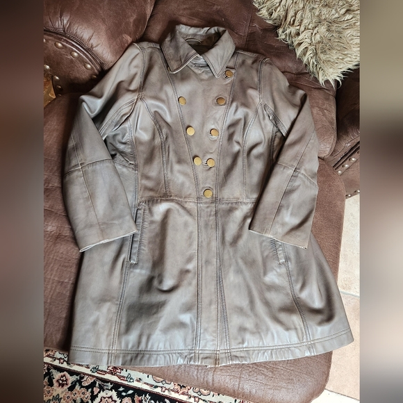 Sundance Carmicheal Leather Trenchcoat in Tuape | Size XL - Picture 7 of 14